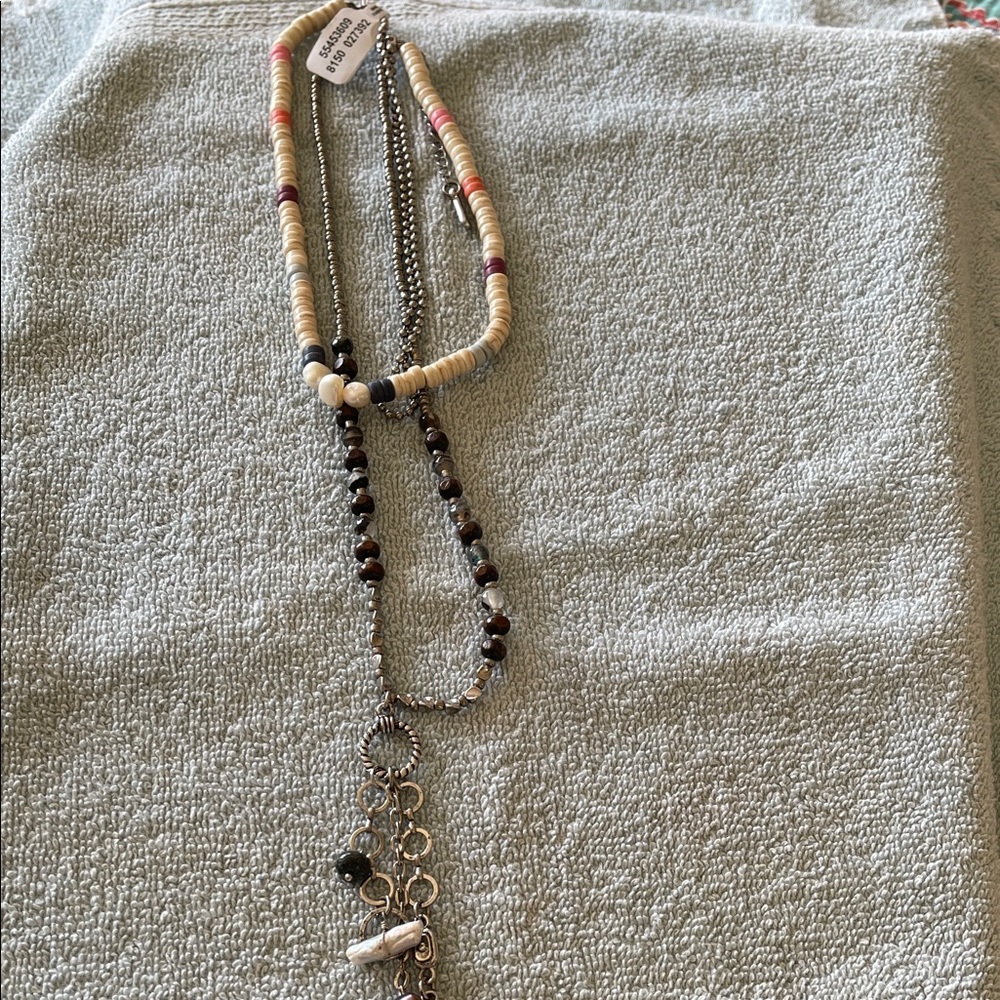 Free People Layered Beaded Necklace NWT